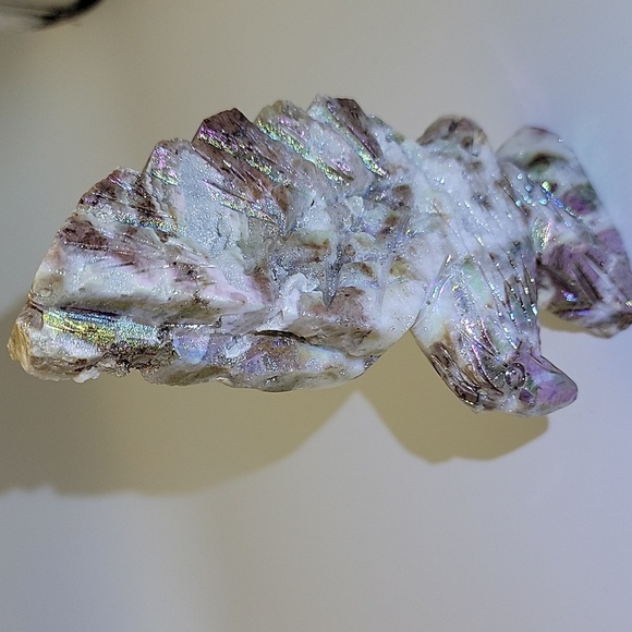 320g Aura Sphalerite Eagle Natural Gemstone Crystal Druzy Handmade Figurine - Picture 14 of 16